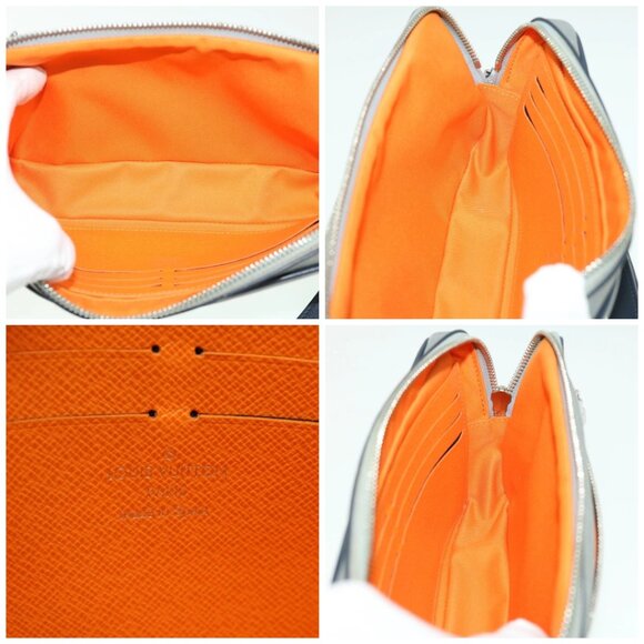 LOUIS VUITTON Monogram satellite alpha Clutch Bag Silver M44171 LV Auth 32344A - Picture 15 of 16